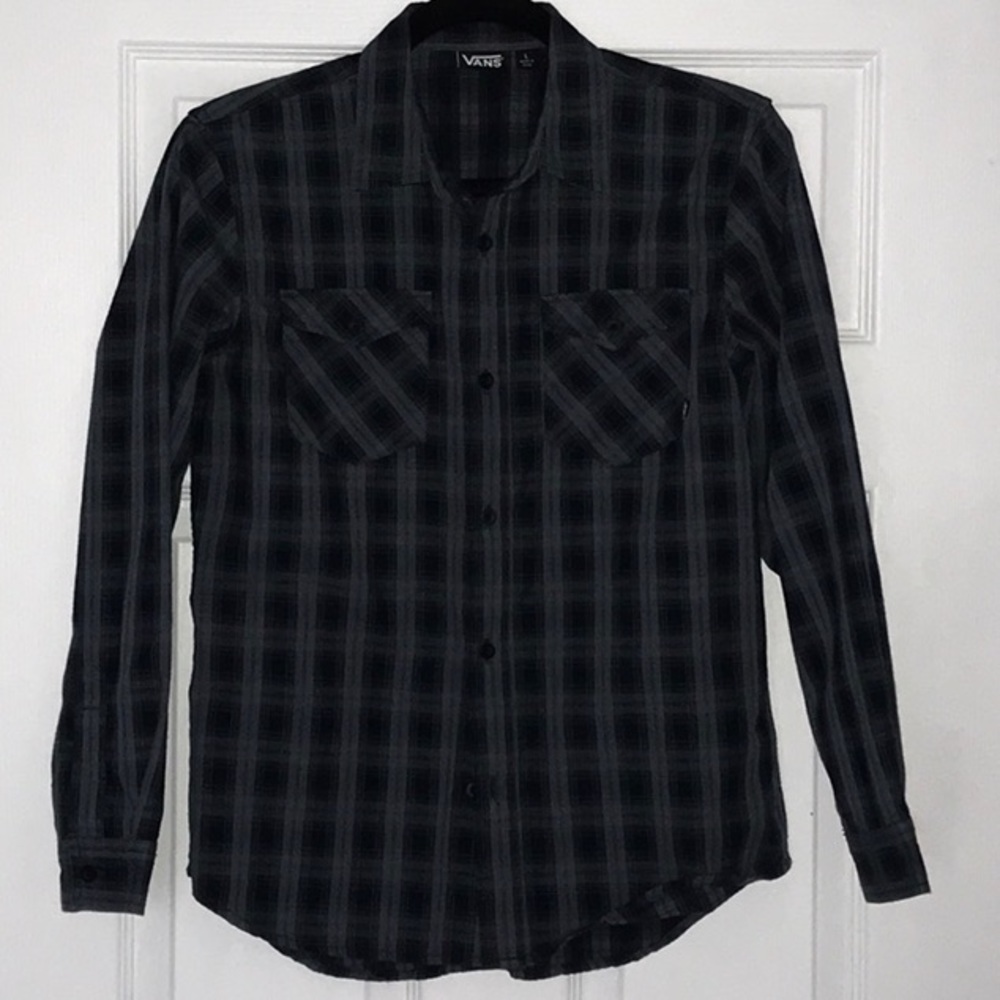 Vans button down plaid shirt
